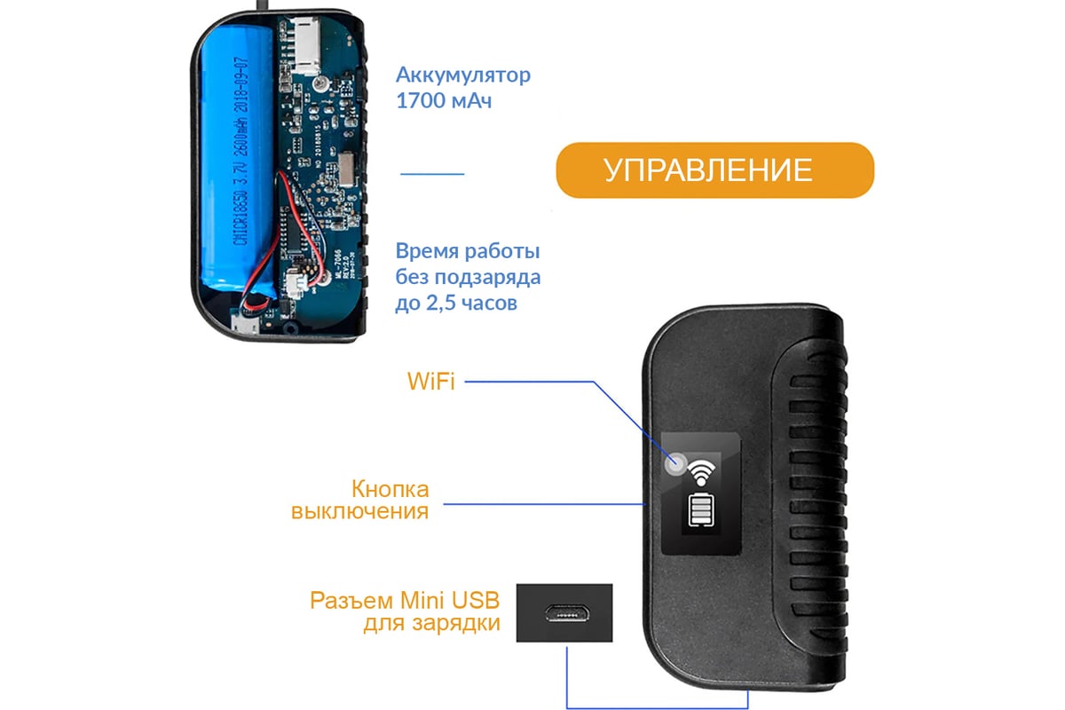 Wi-Fi-видеоэндоскоп iCartool IC-V100A