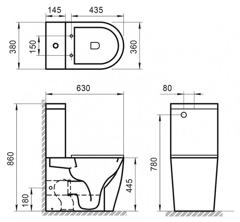 Чаша для унитаза BelBagno Etna BB2157CPR безободковая