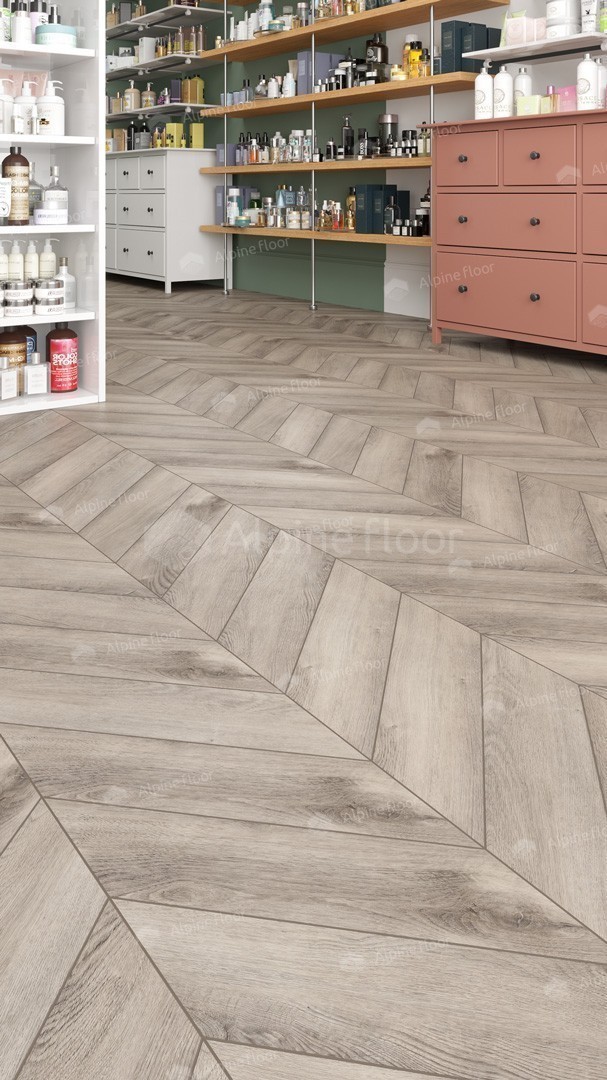 Виниловый ламинат Alpine Floor Chevron Alpine LVT Дуб Исида 555x127x2.5 мм, ECO 20-8B