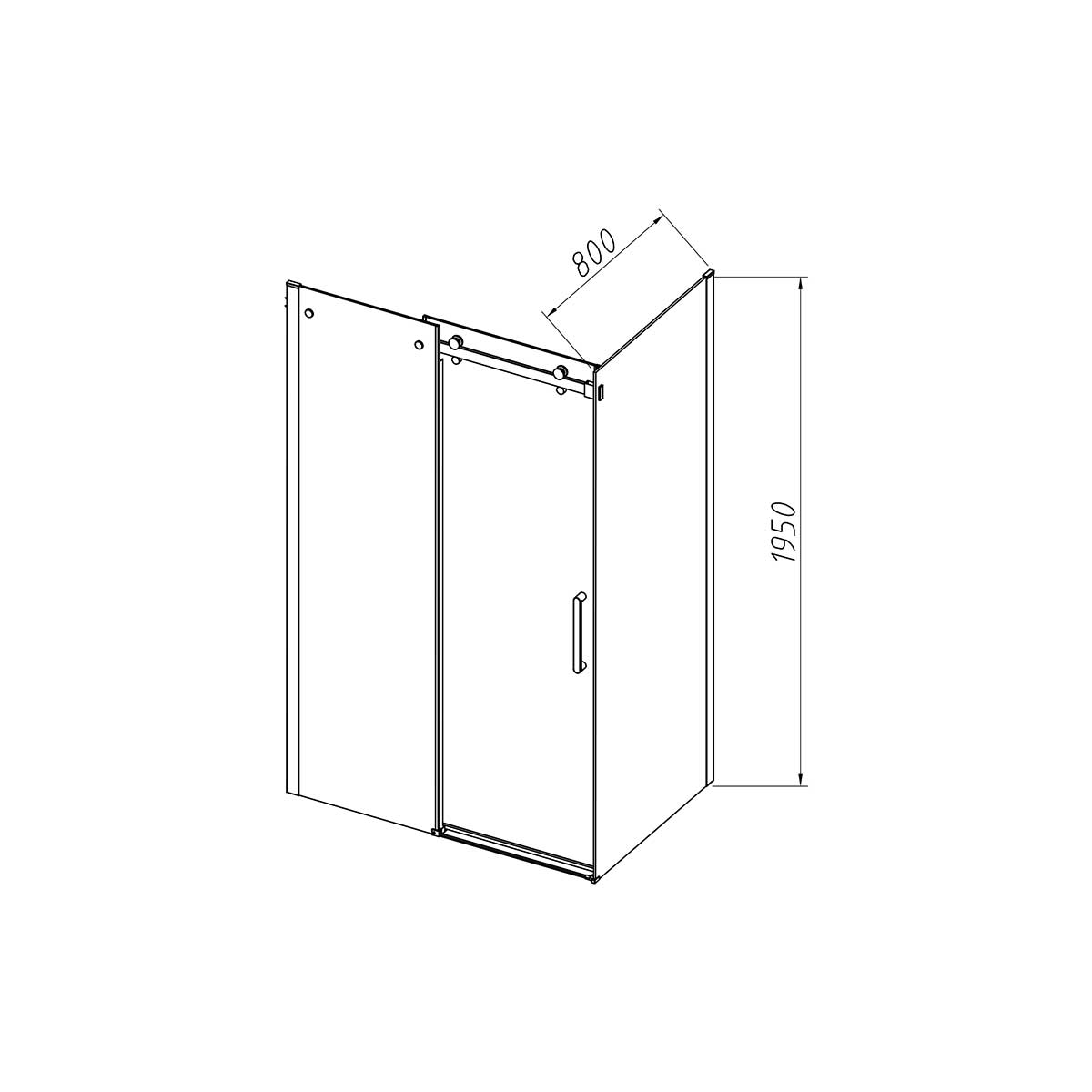 Душевой уголок Vincea Como-N VSR-4CN8014CLB 140x80 черный, прозрачное