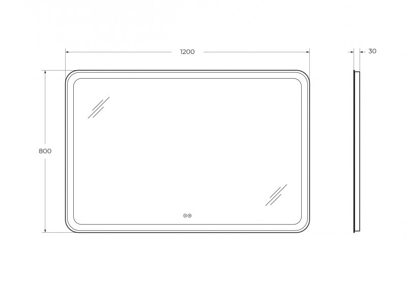 Зеркало Cezares Multicolore 120x80 см с подсветкой CZR-SPC-MC-1200-800-RGB-TCH