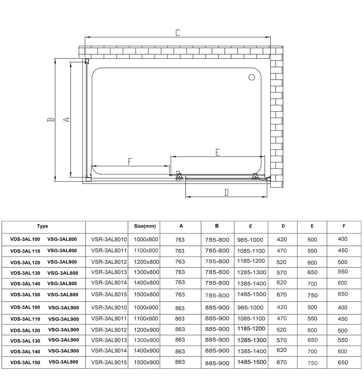 Душевой уголок Vincea Alpha VSR-3AL8013CLG 130x80 брашированное золото, прозрачное