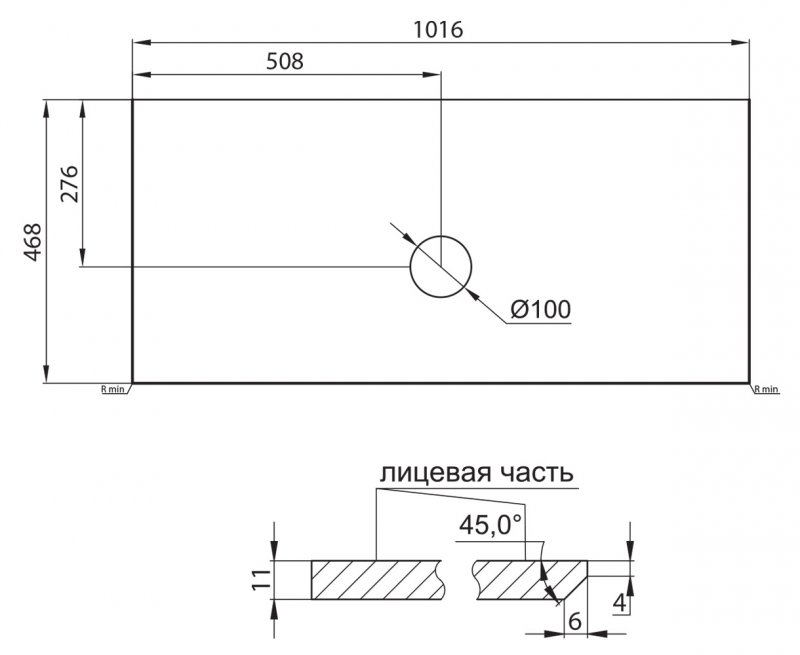 Мебель для ванной BelBagno Kraft 100 см со столешницей Rovere Nebrasca Nature