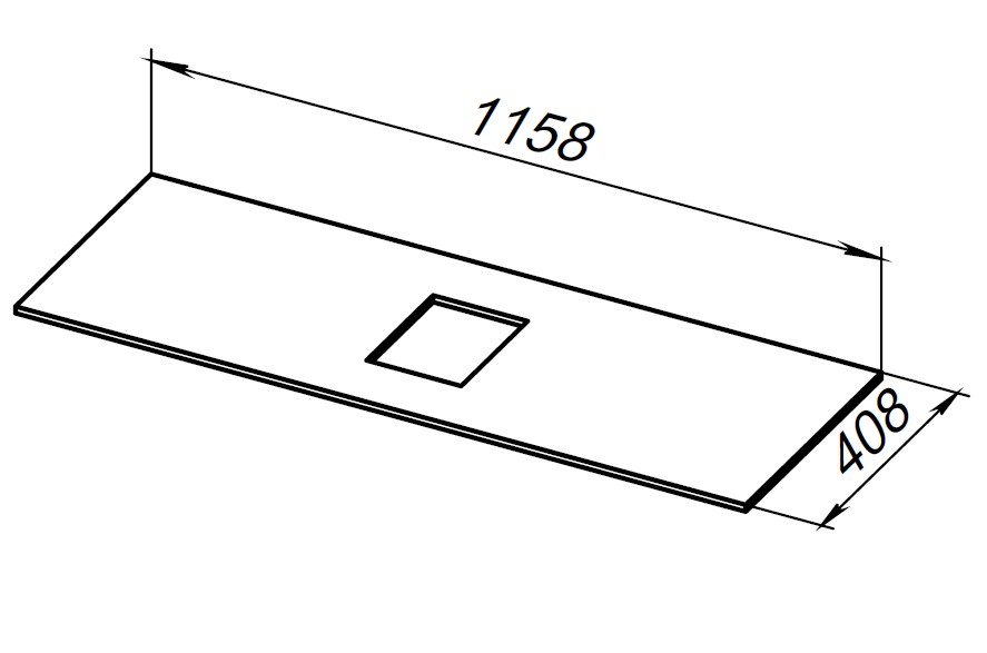 Столешница Allen Brau Priority 120 см graphite structure, 1.31012.GR-S