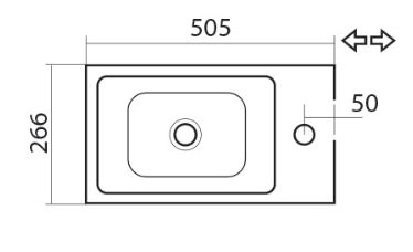 Раковина Art&Max AM-LAV-500-MR-Mini 50 см