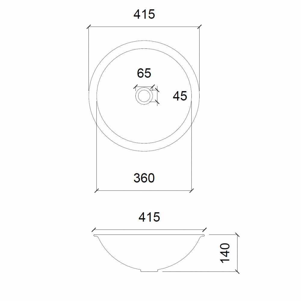 Раковина Abber Glas AK2302 41.5 см прозрачный