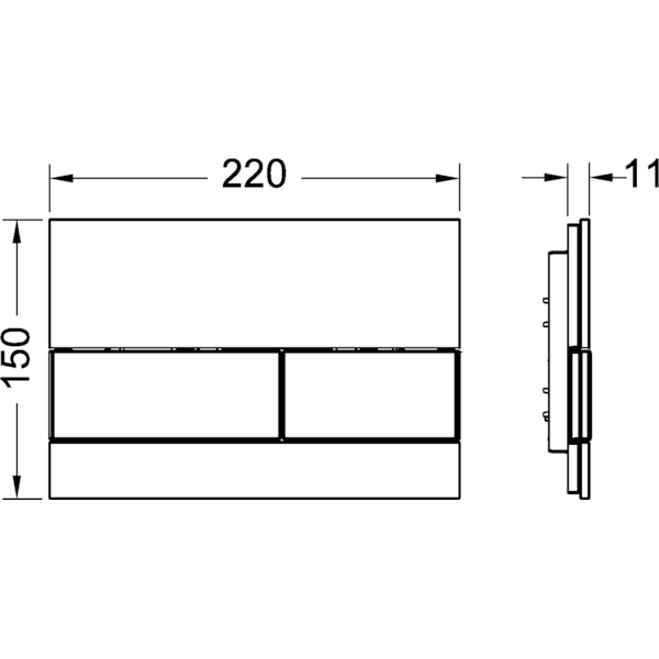 Кнопка смыва TECE Square 9240803 стекло, мятный зеленый/белый