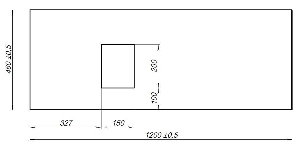 Столешница Allen Brau Infinity 120 см левая, graphite structure, 1.21015.GR-S