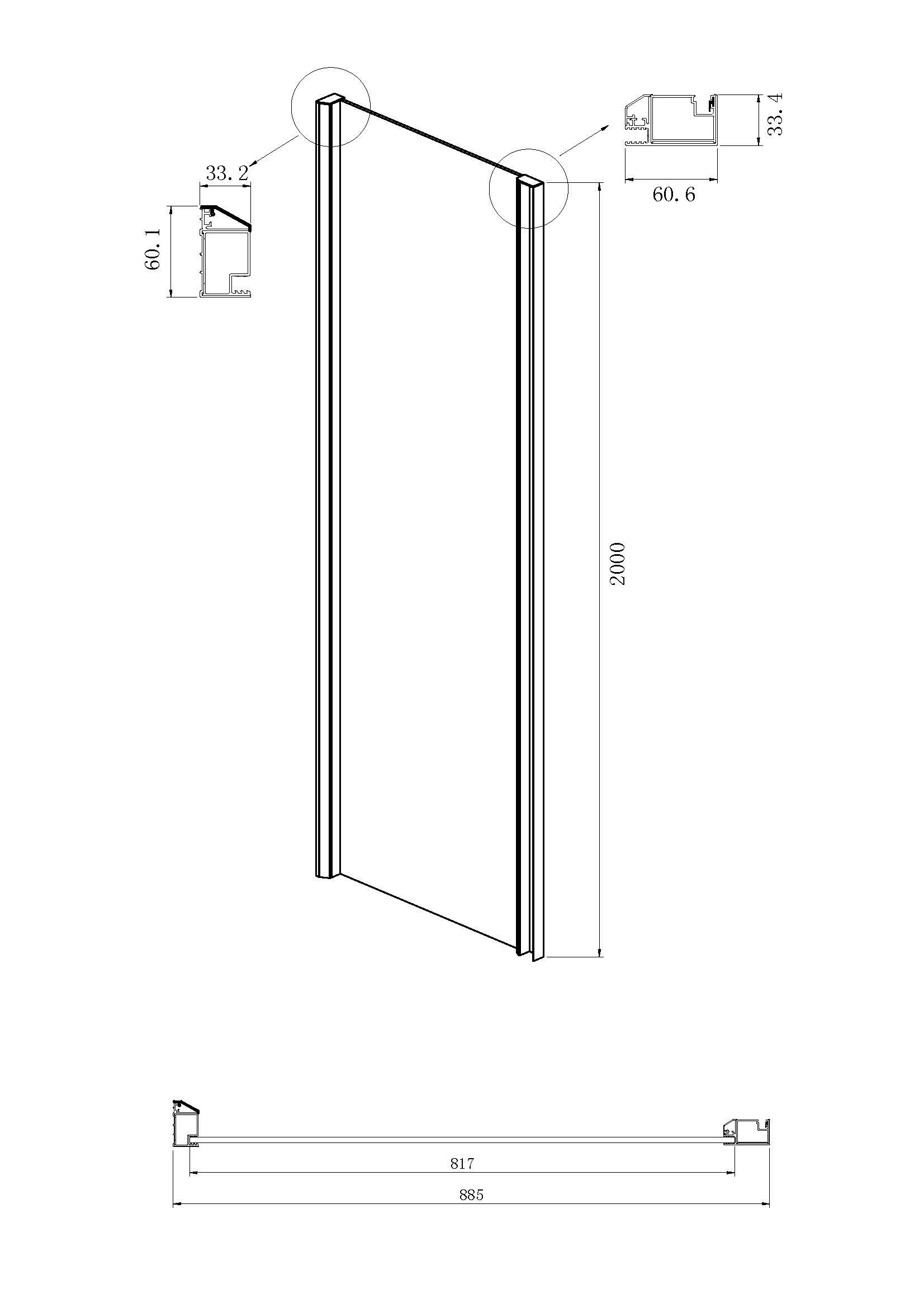 Душевой уголок Ambassador Intense 140x90 110022203IBB-90IBB тонированный, черный