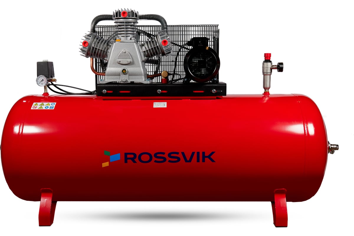 Поршневой компрессор Rossvik 950л/мин, 10бар, ресивер 500л, 380В/5,5кВ СБ4/Ф-500.LB75