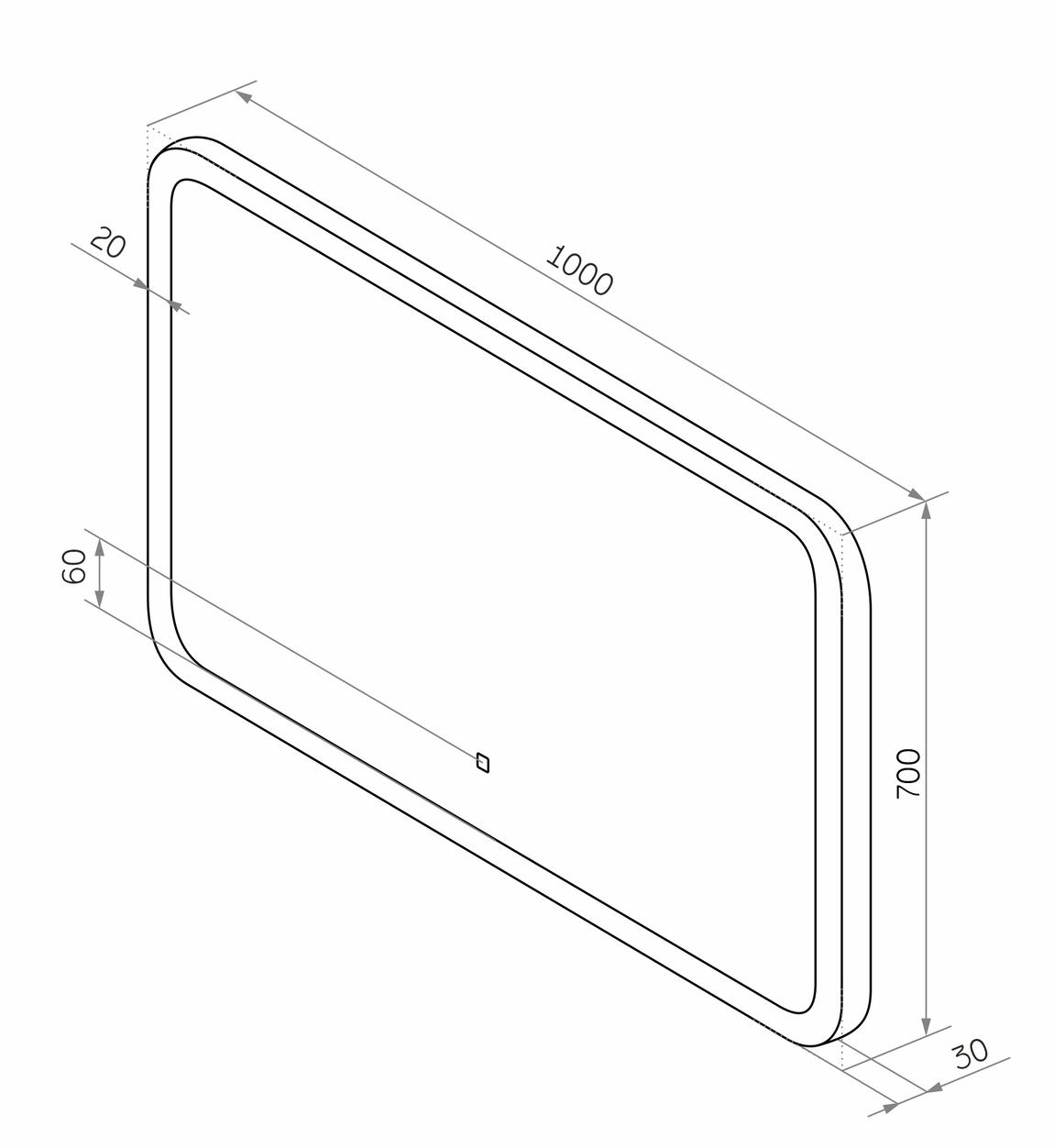 Зеркало Континент Demure Led 100x70 см с подсветкой ЗЛП244