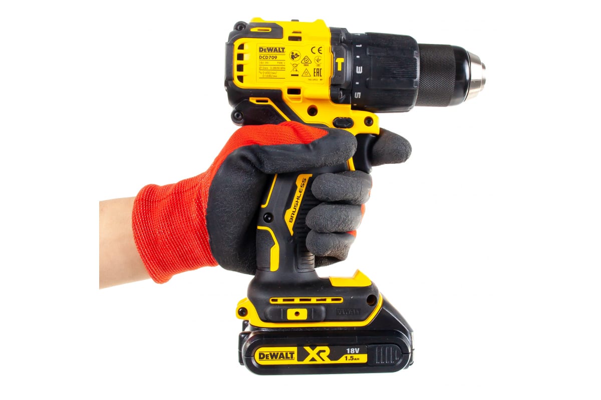 Компактная ударная дрель-шуруповерт DeWalt 18В DCD709S2T