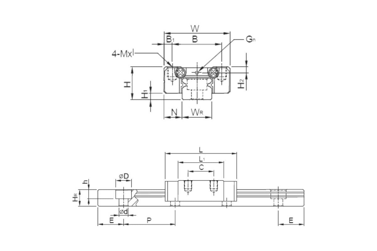 Каретка TECHNIX MGN15CH