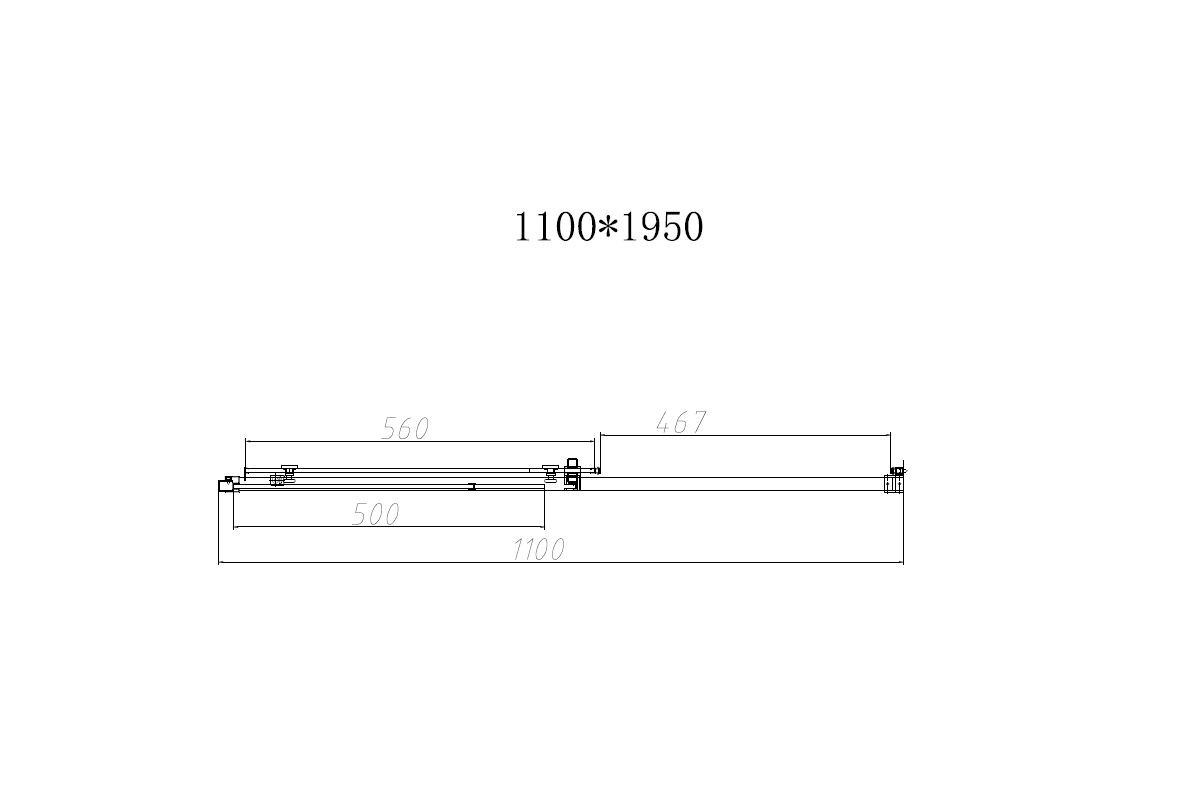 Душевая дверь Vincea Slim-N VDS-4SN110CLG 110x195 брашированное золото, прозрачная