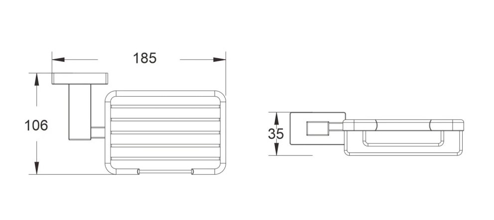 Мыльница Belz B90202-1 хром