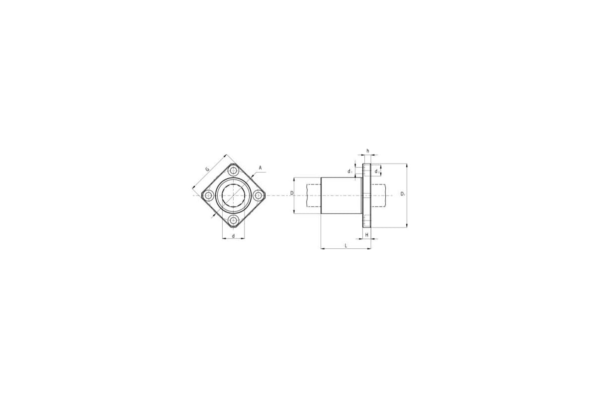 Линейный подшипник TECHNIX LMEF50-UU / KBF50PP LMEF50UUTECHNIX