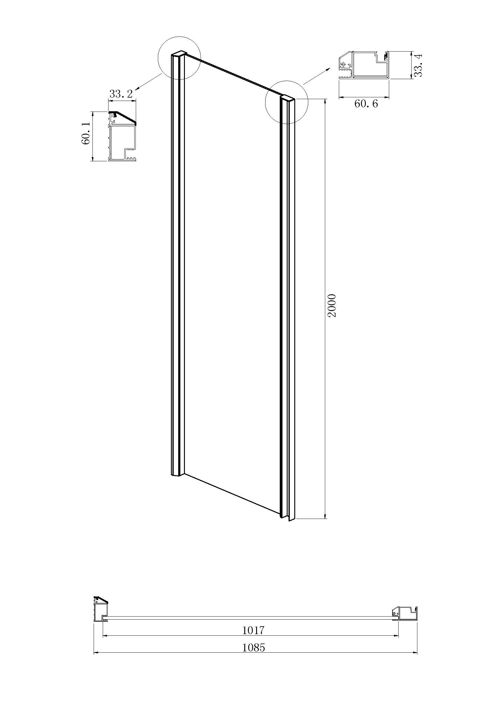 Душевой уголок Ambassador Intense 160x110 110022205IBB-110IBB тонированный, черный