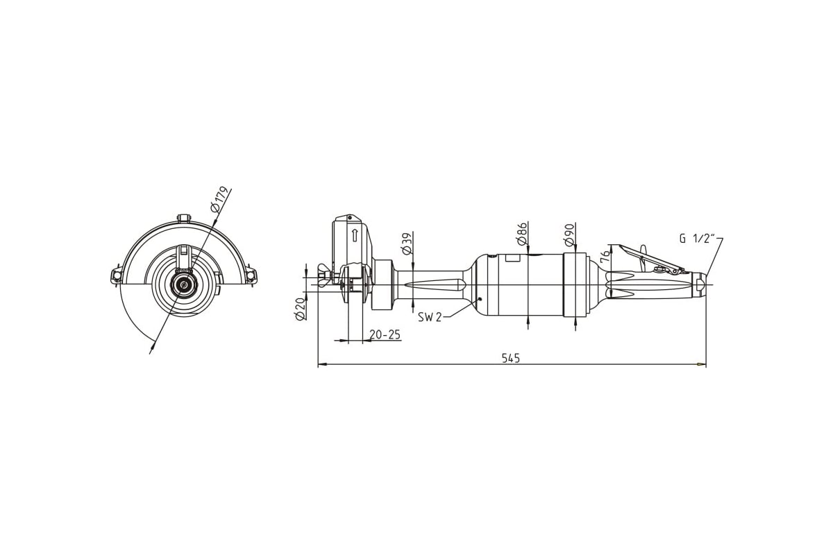 Прямая шлифовальная машинка DEPRAG GS515-280BX 6061301A