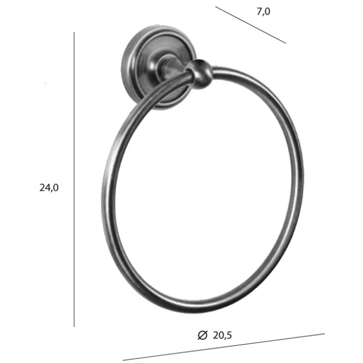 Полотенцедержатель TW Bristol TWBR015cr кольцо, хром