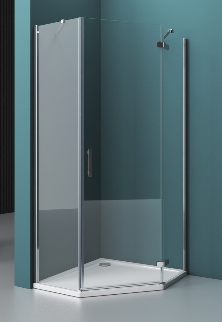 Душевой уголок BelBagno KRAFT-P-1-100-C-Cr-R 100x100 прозрачный, хром, правый