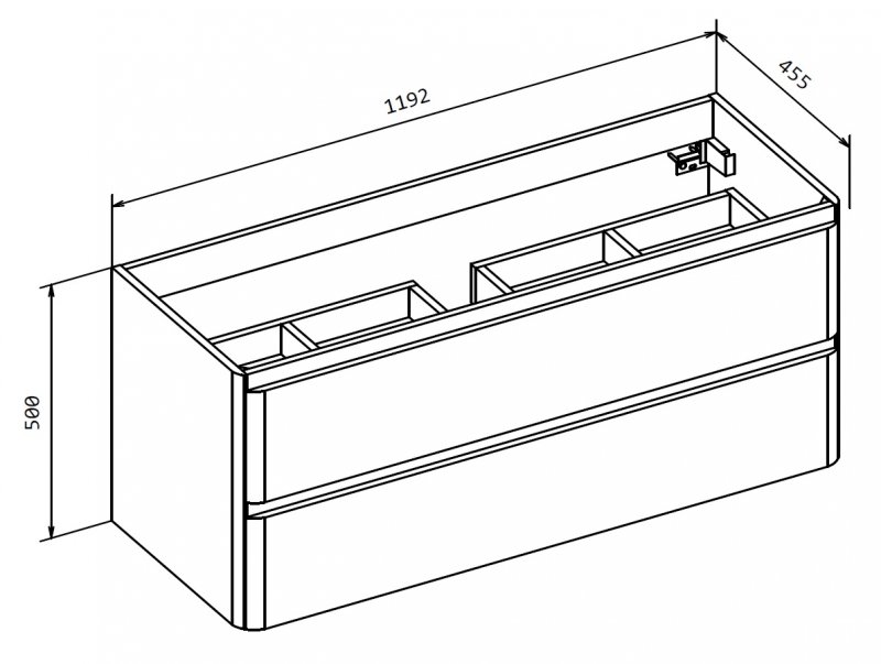 Тумба с раковиной BelBagno Albano 120 см подвесная, Rovere Rustico