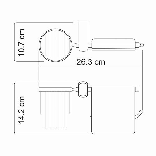 Держатель туалетной бумаги WasserKRAFT Berkel K-6859 с держателем освежителя