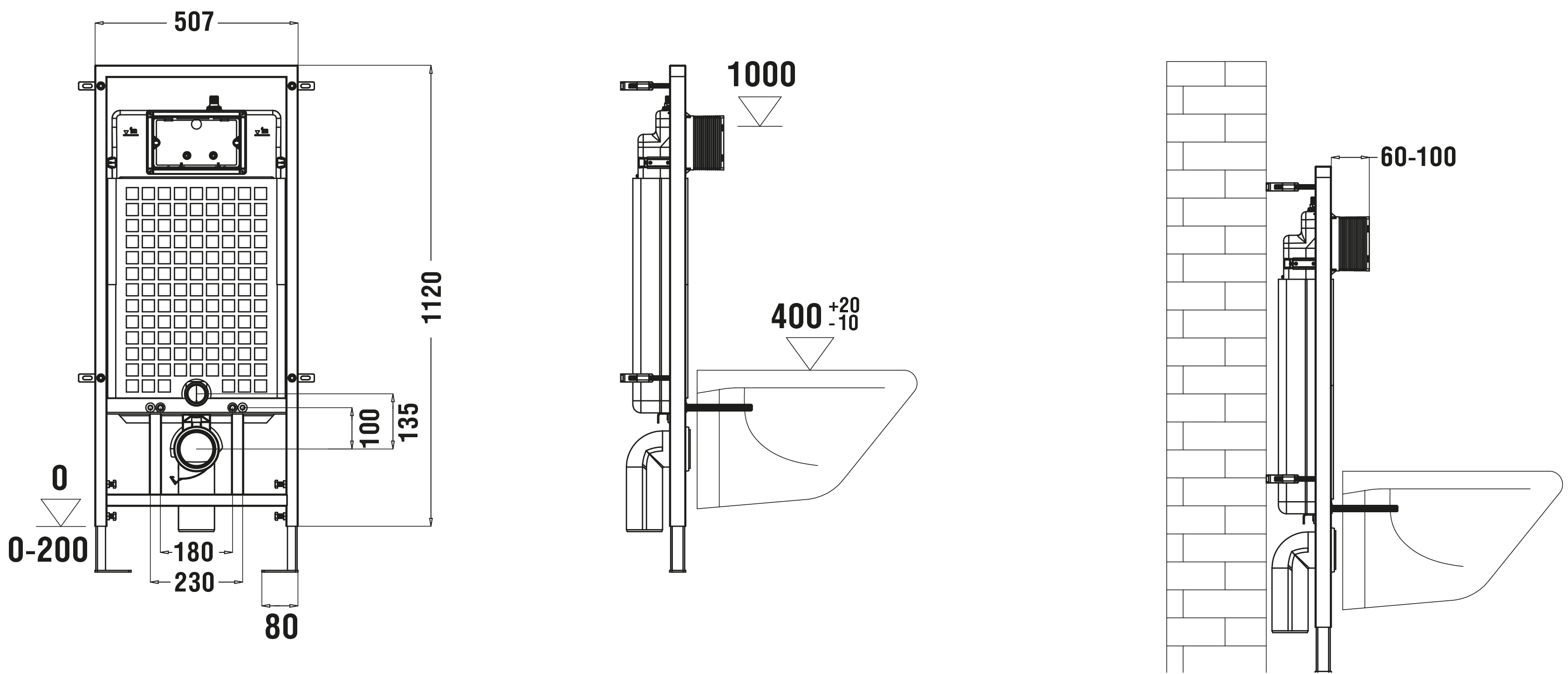 Комплект Weltwasser 10000010842 унитаз Merzbach 041 MT-BL + инсталляция Marberg 507 + кнопка Mar 507 RD MT-BL