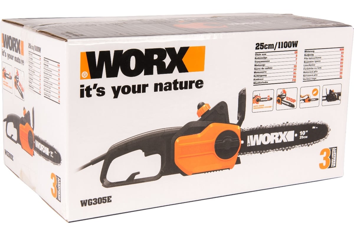 Цепная пила Worx WG305E