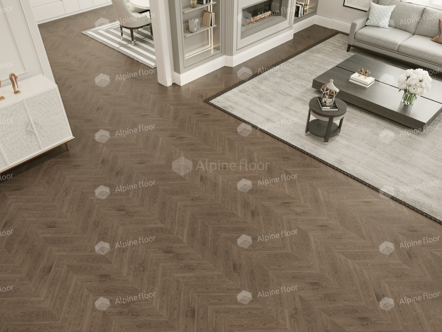 Инженерная доска Alpine Floor Chateau Дуб Гранд Каньон 600x120x12 мм, EW203-10