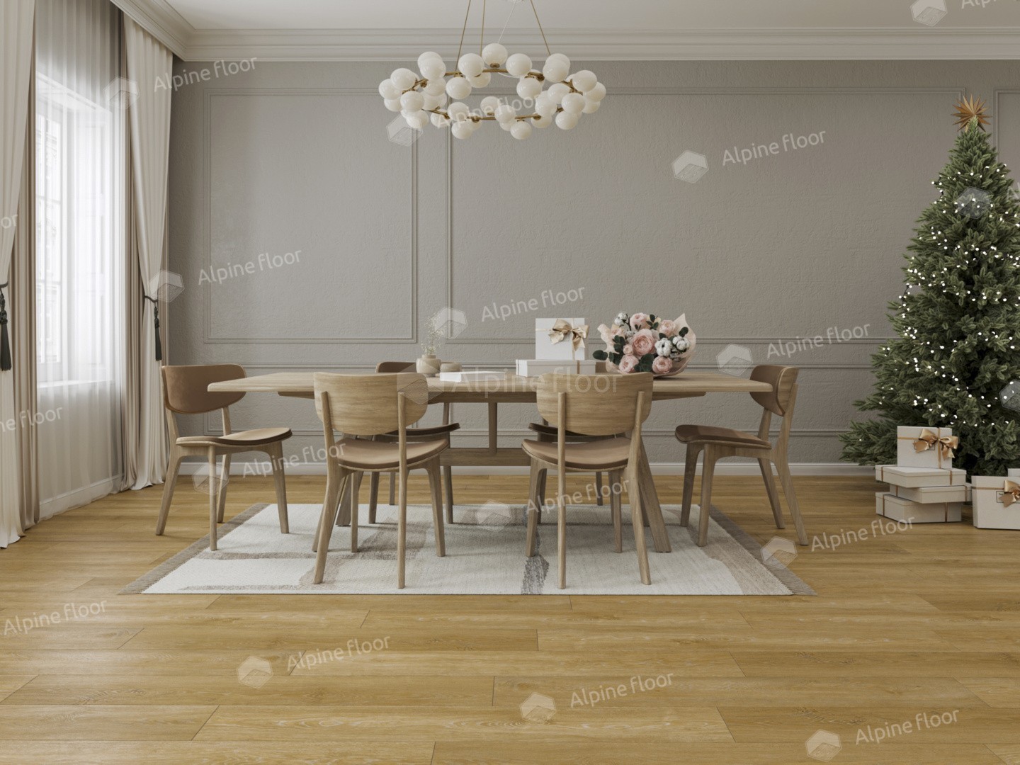 Виниловый ламинат Alpine Floor Easy Line New LVT Дуб Итальянский 1219.2x184.15x3 мм, ECO 3-35