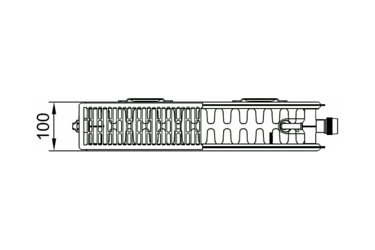 Радиатор Kermi otop FTV 22, 100х200х3000, R, RAL 9016 белый FTV220203001RXK