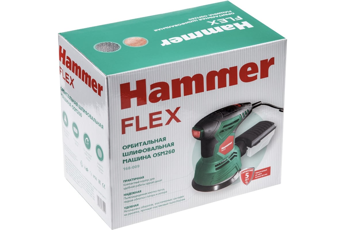 Орбитальная шлифовальная машина Hammer Flex OSM480 599224