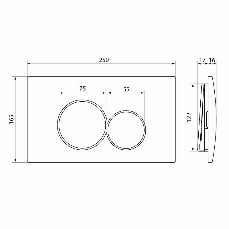 Комплект Point PN48021SC унитаз Меркурий PN41831GM + инсталляция Элемент PN45120 + кнопка Виктория PN44061SC сатин/хром