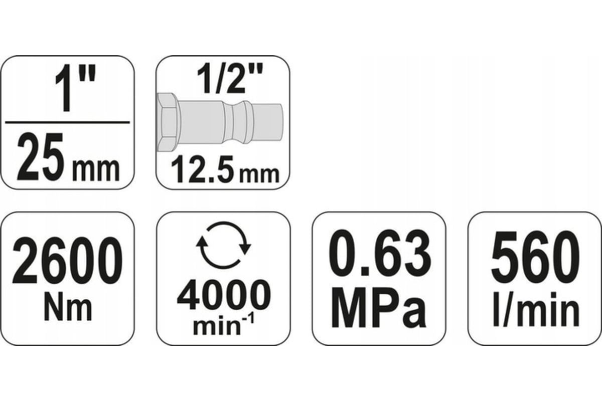 Ударный пневмогайковерт Yato YT-0959
