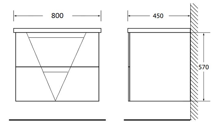 Мебель для ванной BelBagno Vittoria 80 см Bianco Lucido (пленка)