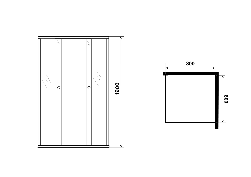 Душевой уголок Niagara Eco NG-1008-14QMT 80x80 стекло матовое, хром