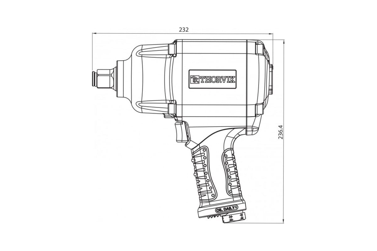 Пневматический гайковерт Thorvik AIW3416 52200