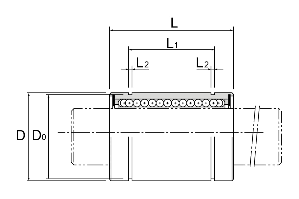 Линейный подшипник TECHNIX LM8LUU