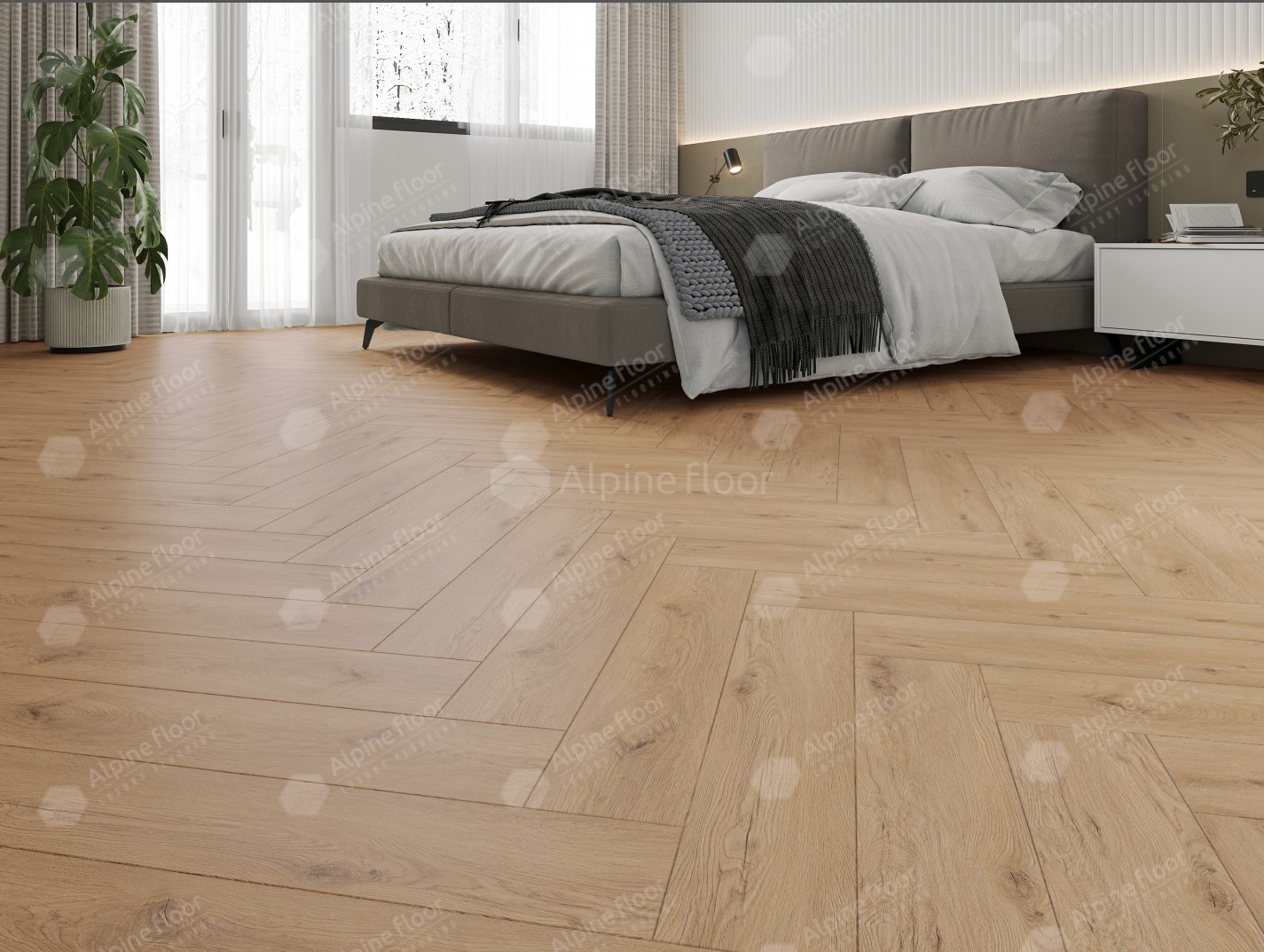 SPC ламинат Alpine Floor Parquet Light Дуб Алиот 600x125x4 мм, ECO 13-23B