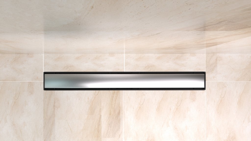 Душевой лоток Belbagno Luce BB-LD-LUCE-60-CR 60 см, комб.затвор, решетка под плитку, хром матовый