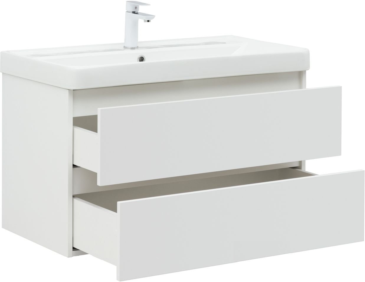 Мебель для ванной Aquanet Вега 90 см белый глянец