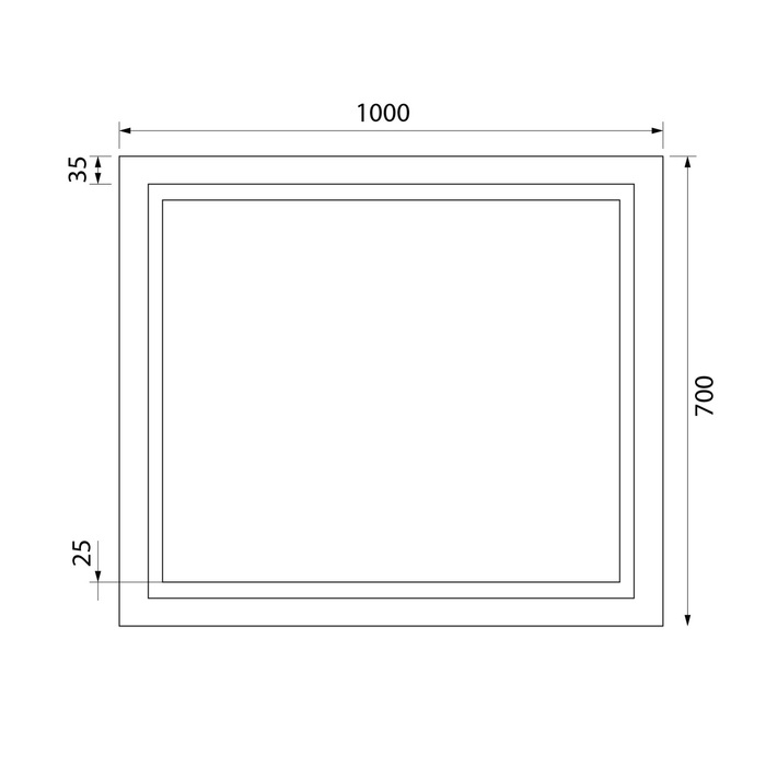 Зеркало Iddis Zodiac ZOD10T0i98 100x70 см с подсветкой, термообогревом