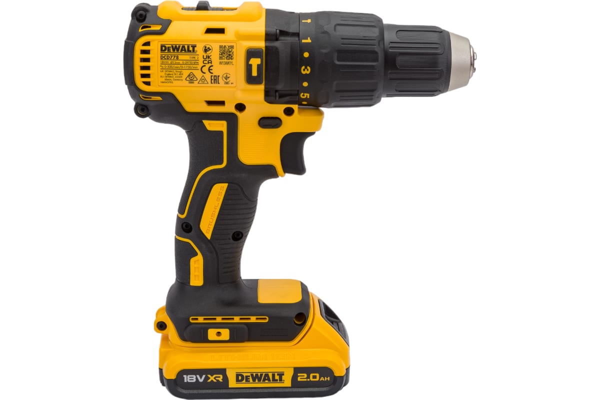 Аккумуляторная ударная дрель DeWalt DCD778D2T-QW