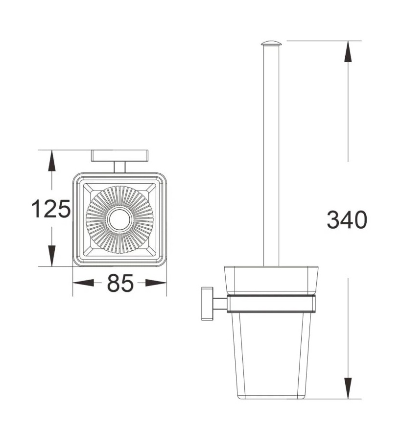 Ерш подвесной Belz B90210 хром