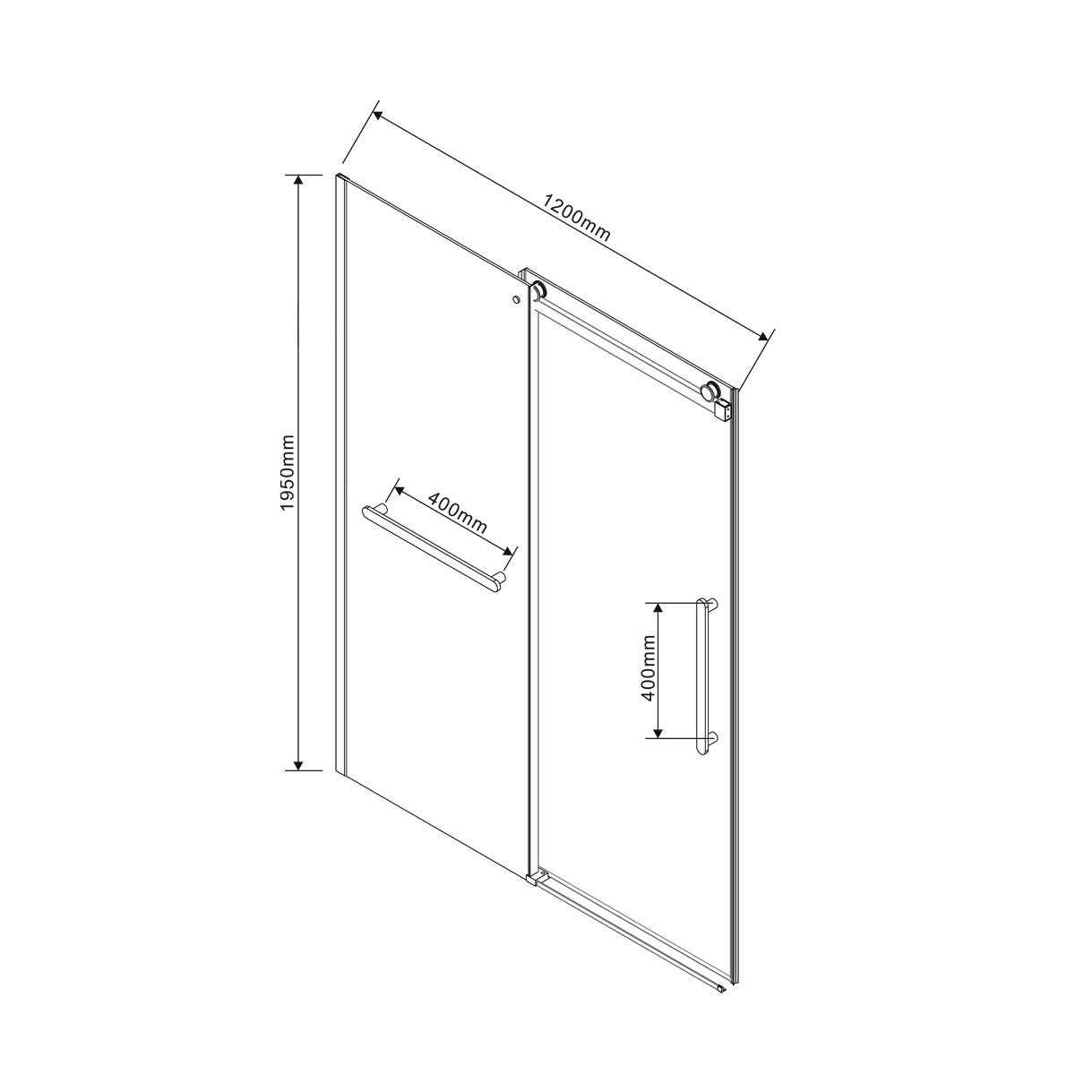 Душевая дверь Vincea Сomo Soft VDS-1CS120CLGM 120x195 оружейная сталь, прозрачная