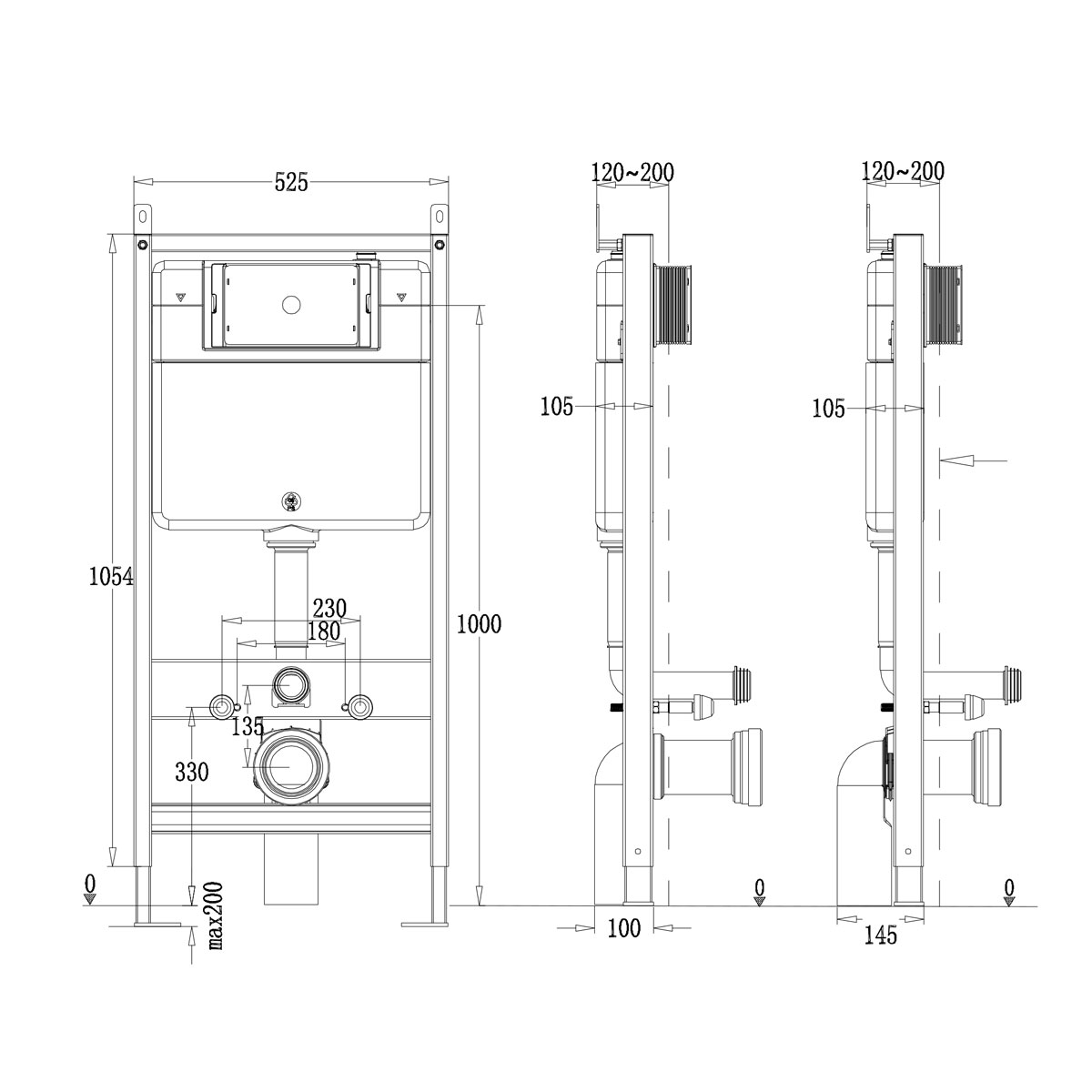 Комплект Point PN48030BB унитаз Меркурий PN41831GM + инсталляция Элемент PN45120 + кнопка Афина PN44041BB бронза брашированная