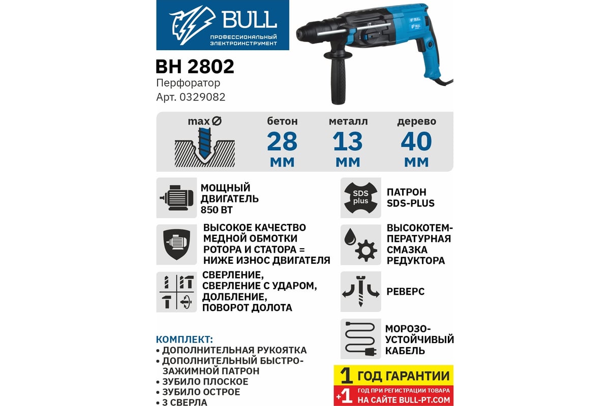 Перфоратор Bull BH 2802 0329082