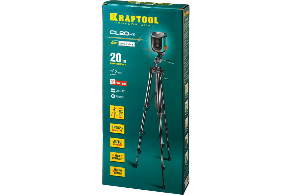 Лазерный линейный нивелир Kraftool CL 20 34700-3