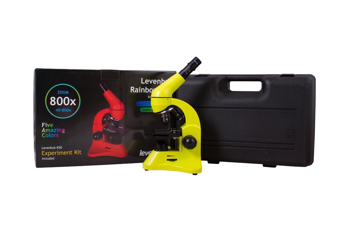 Микроскоп Levenhuk Rainbow 50L Lime\Лайм 69049