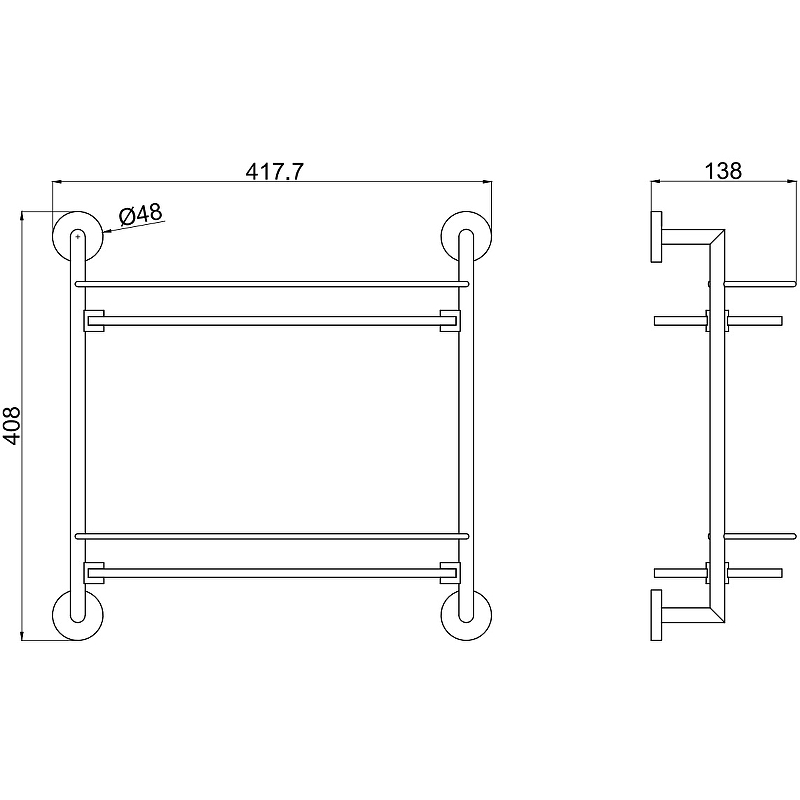 Полка Allen Brau Priority 6.31015-MG графит брашированный